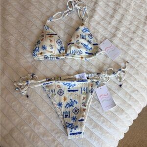Dippin' Daisy's Blue and Cream Bikini